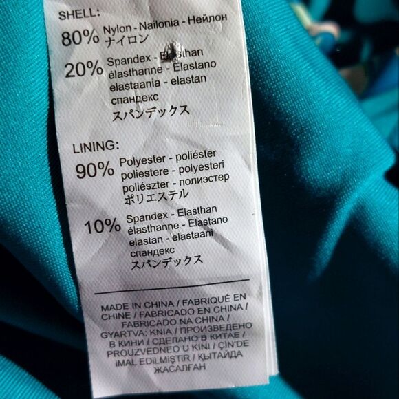 NWOT Cupshe Women's Sunny Flower Ruffled Lace-Back 1-Piece Swimsuit Teal Size XL - Picture 12 of 14